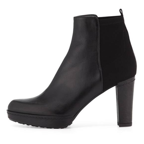Stuart Weitzman Shoes - Stuart Weitzman black leather Otherhalf platform heel calf boots - size 9 NWT